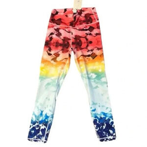 Fabletics High Waisted Printed 7/8 Yoga Pants-Size Medium